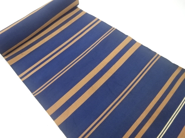 アンティーク　綴れ横段織出し八寸帯地反物